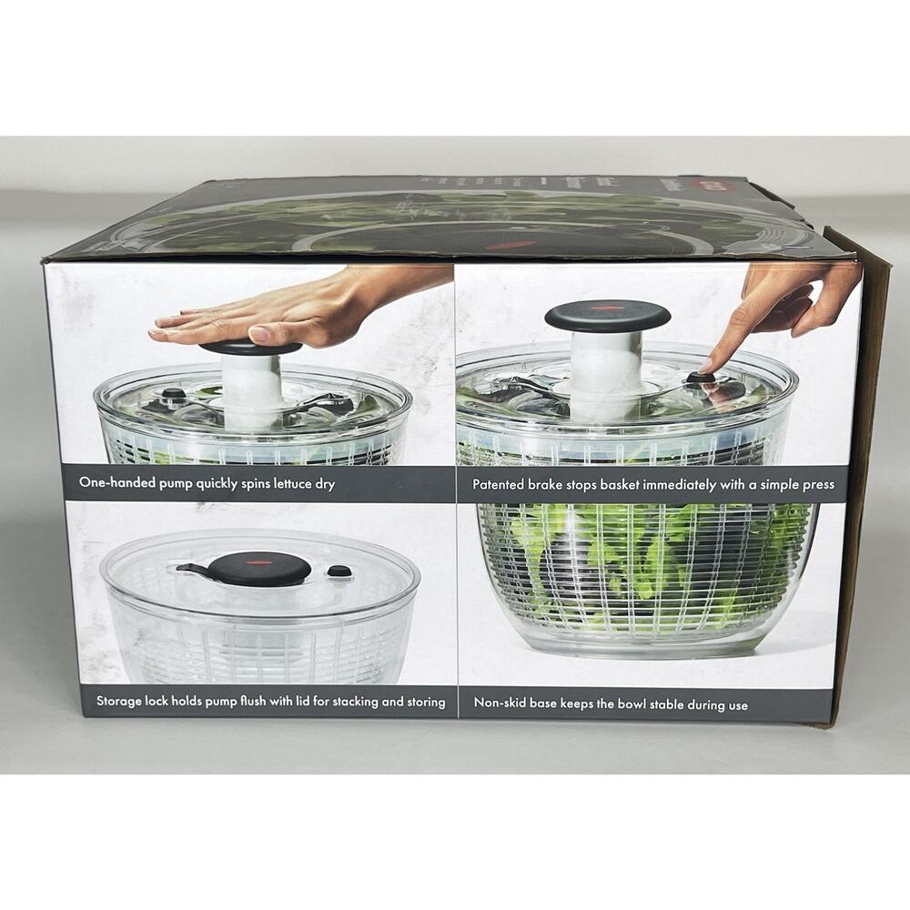 OXO SoftWorks Salad Spinner Large One-Hand Pump BPA Free New In Box Kitchen - Picture 2 of 4